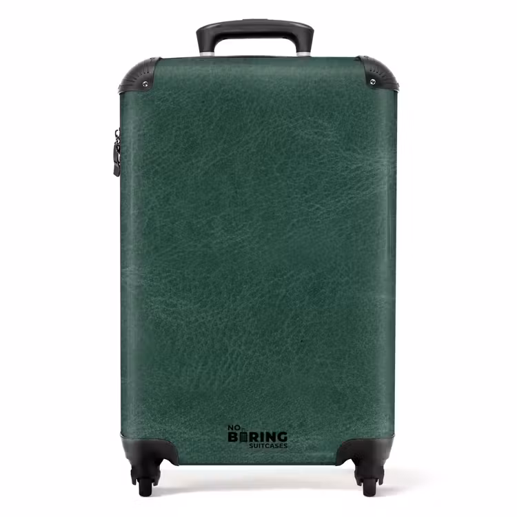 Koffer - Lederen look midden groen — 1
