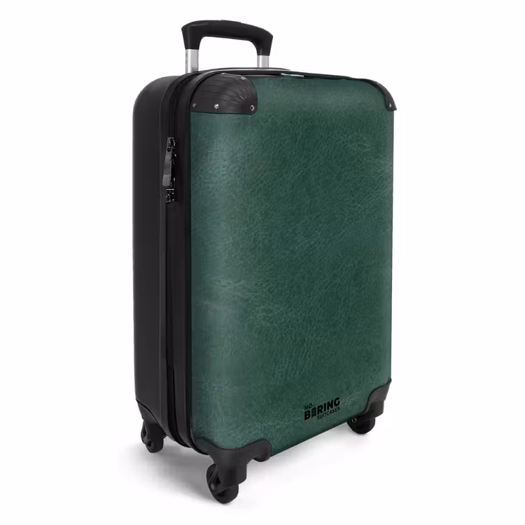 Koffer - Lederen look midden groen — 4