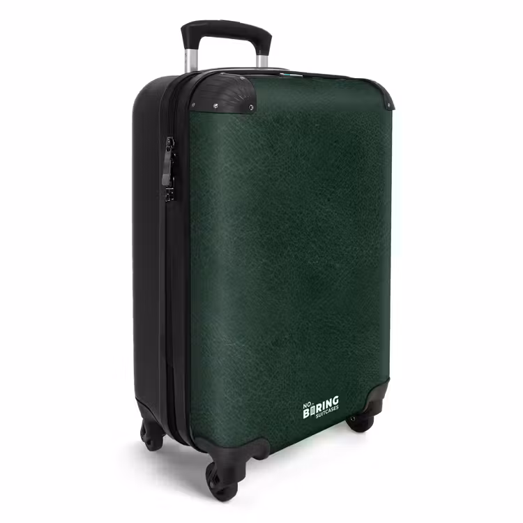 Koffer - Lederen look mos groen — 4