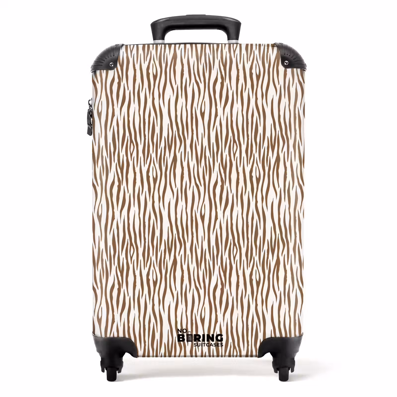 Koffer - Bruine zebraprint op lichte achtergrond — 1