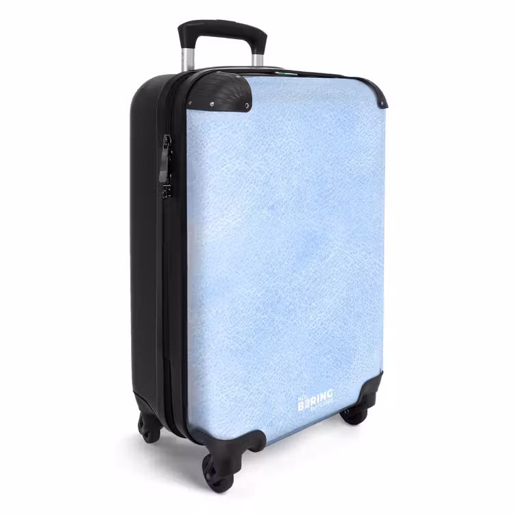 Koffer - Lederen look licht blauw — 4