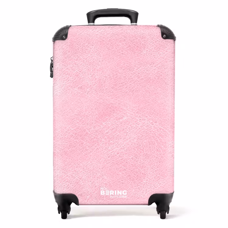 Koffer - Lederen look licht roze — 1