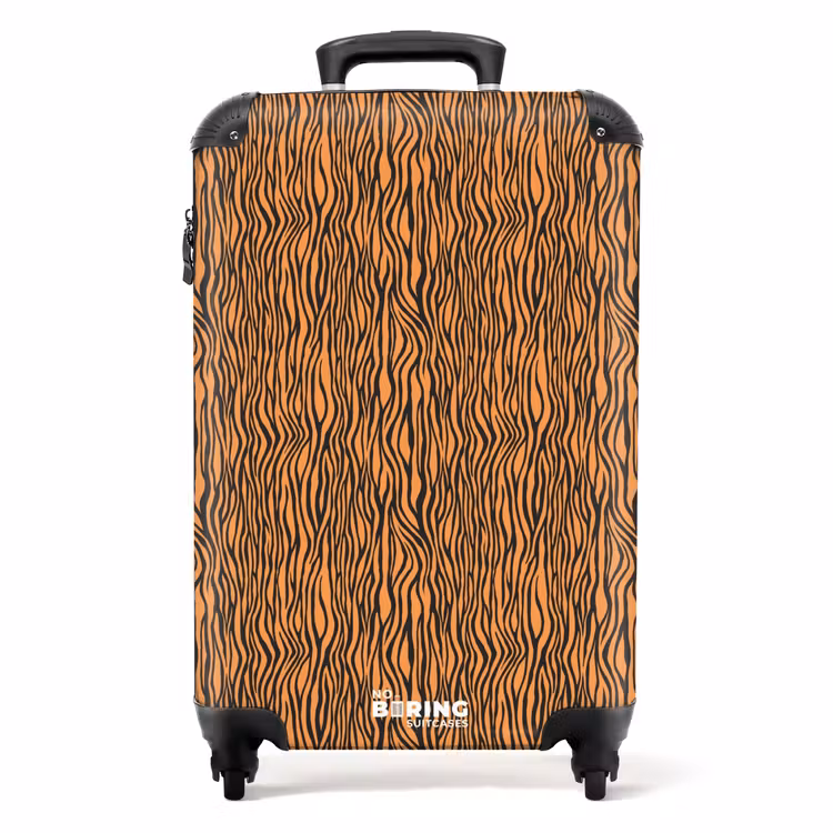 Koffer - Oranje tijgerstrepenmotief — 1