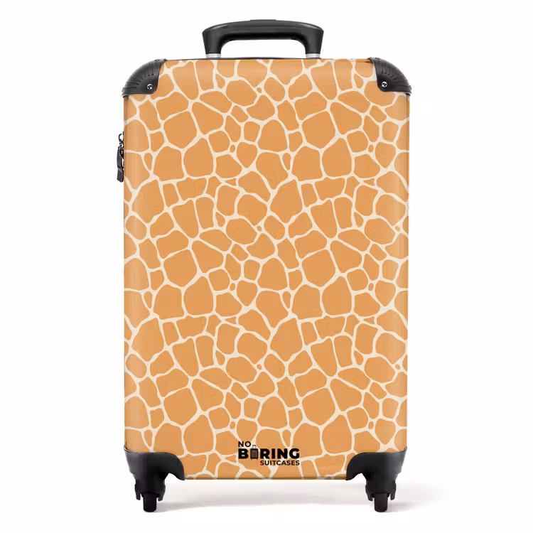 Koffer - Patroon van giraffeprint in oranje met beige — 1