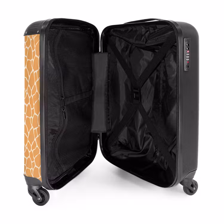 Koffer - Patroon van giraffeprint in oranje met beige — 3