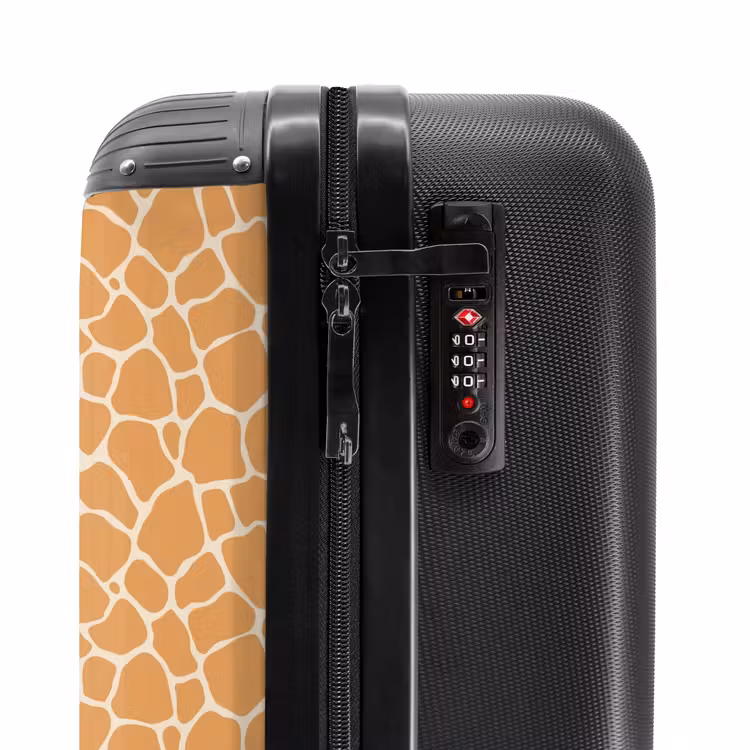 Koffer - Patroon van giraffeprint in oranje met beige — 5