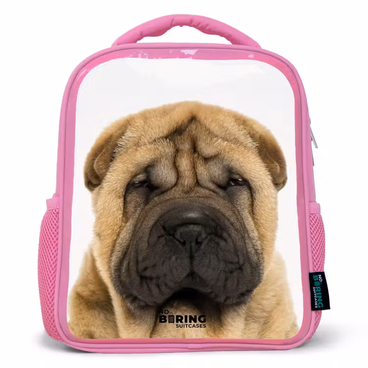 Kinderrugzak - Roze - Hondje met Boos Hoofd β 1