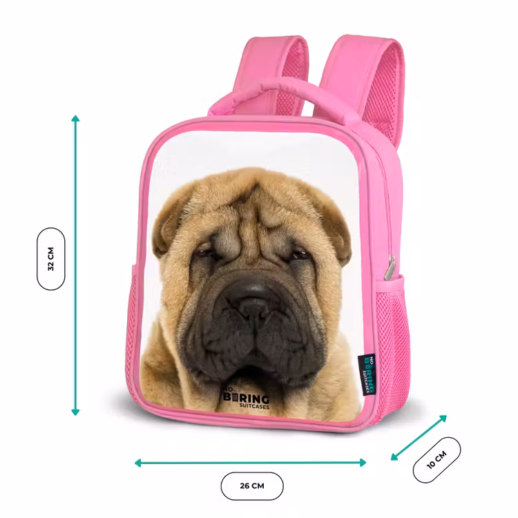 Kinderrugzak - Roze - Hondje met Boos Hoofd β 3