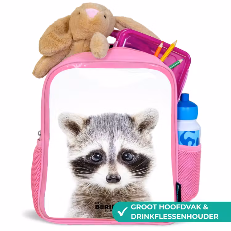 Kinderrugzak - Roze - Rachid Racoon — 2