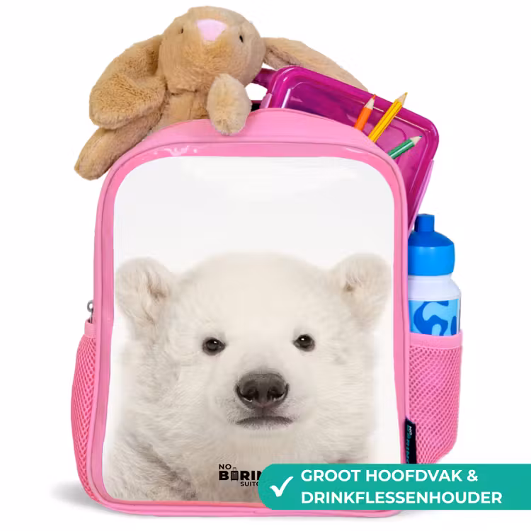 Kinderrugzak - Roze - Schattige Ijsbeer — 2