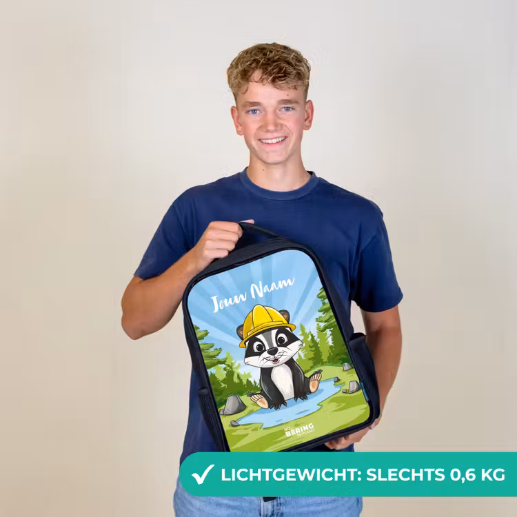 Kinderrugzak - Zwart - Wally werkbeer — 2