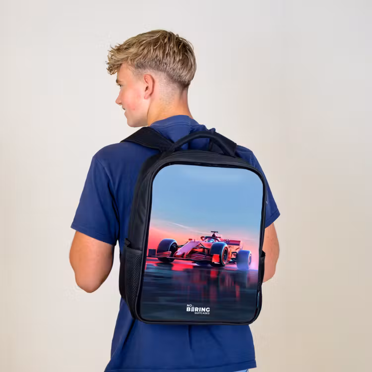 Kinderrugzak - Zwart - Rode racer — 6