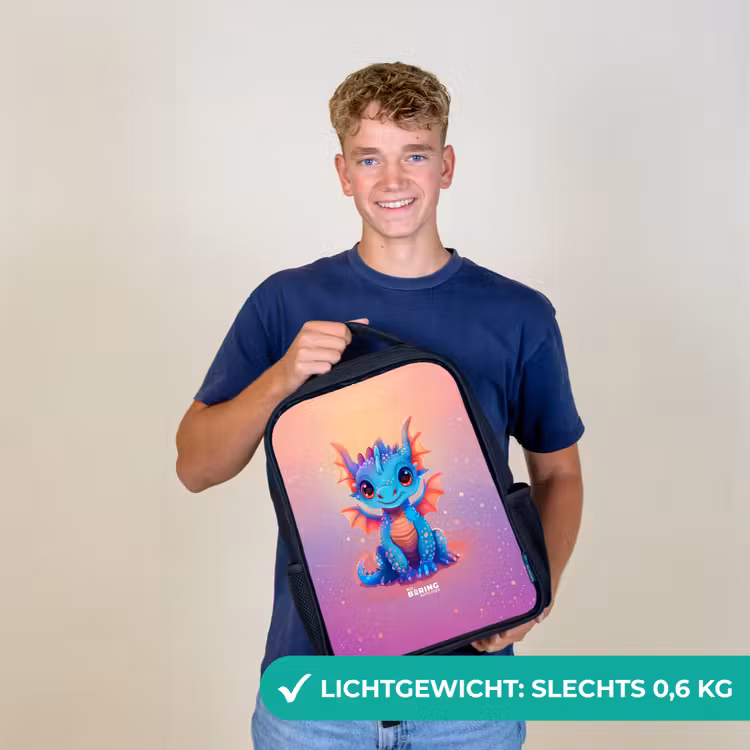 Kinderrugzak - Zwart - Schattige baby draak — 2
