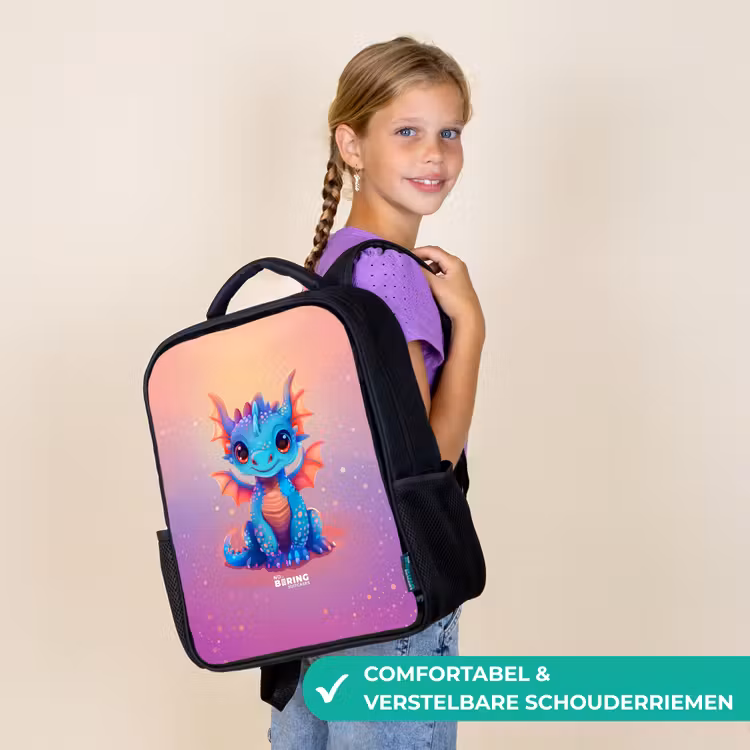 Kinderrugzak - Zwart - Schattige baby draak — 3