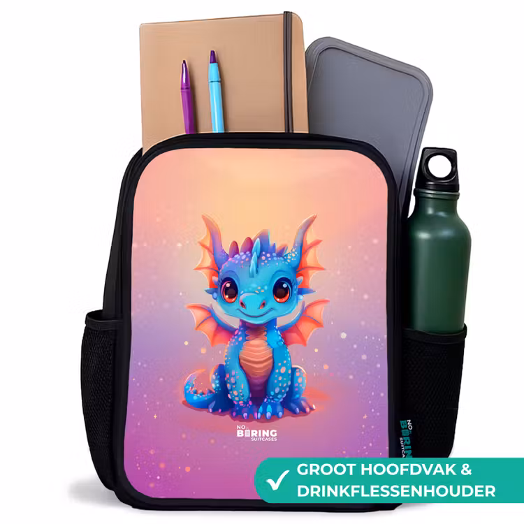 Kinderrugzak - Zwart - Schattige baby draak — 4