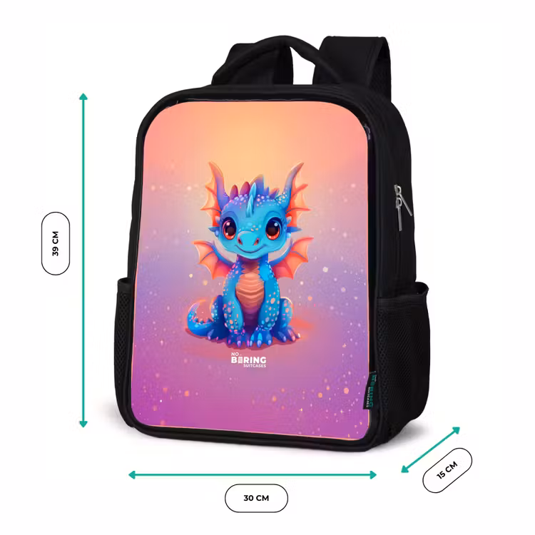 Kinderrugzak - Zwart - Schattige baby draak — 5