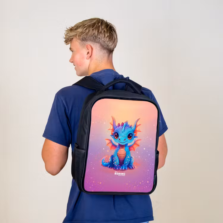 Kinderrugzak - Zwart - Schattige baby draak — 6