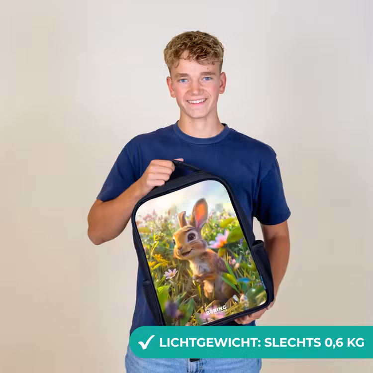 Kinderrugzak - Zwart - Kareltje konijn — 2
