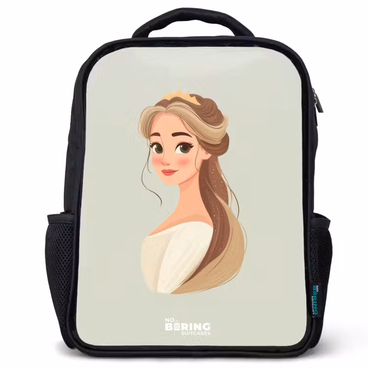 Kinderrugzak - Zwart - Prinses met een tiara - Groen — 1
