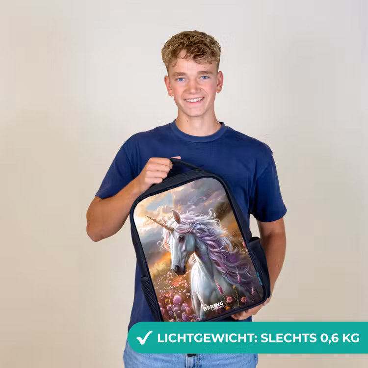 Kinderrugzak - Zwart - Pastel parelhoorn — 2