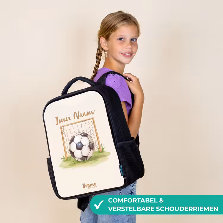 Kinderrugzak - Zwart - Voetbal in een goal — 3