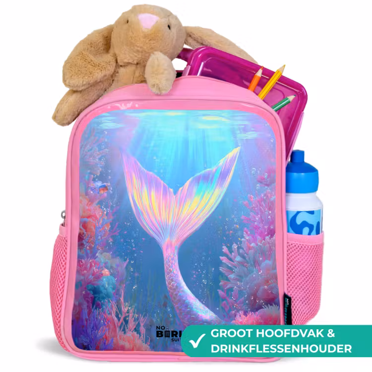 Kinderrugzak - Roze - Zeemeermin - Koraal - Water — 2