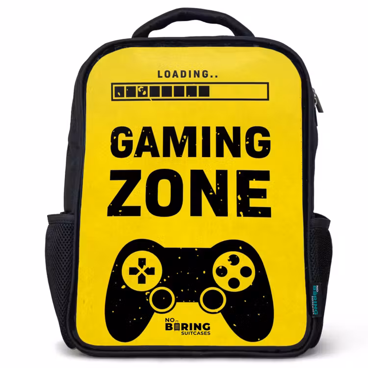 Kinderrugzak - Zwart - Zwart-geel met gaming zone — 1