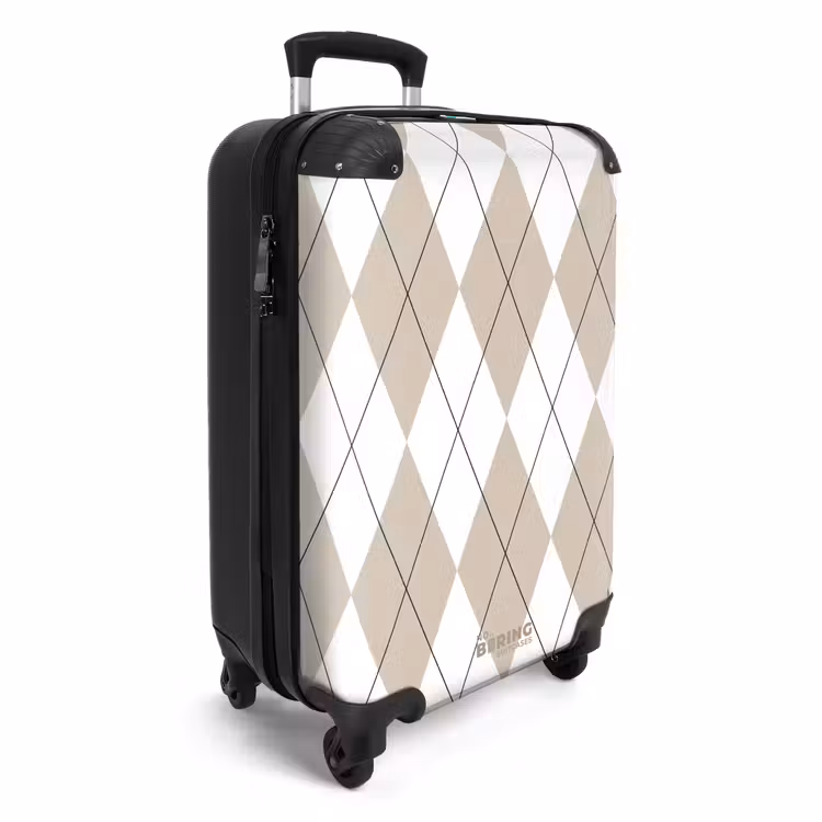 Koffer - Beige ruiten patroon — 4