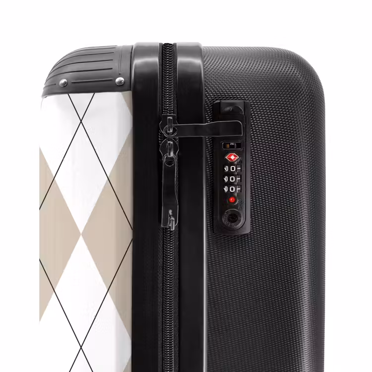 Koffer - Beige ruiten patroon — 5