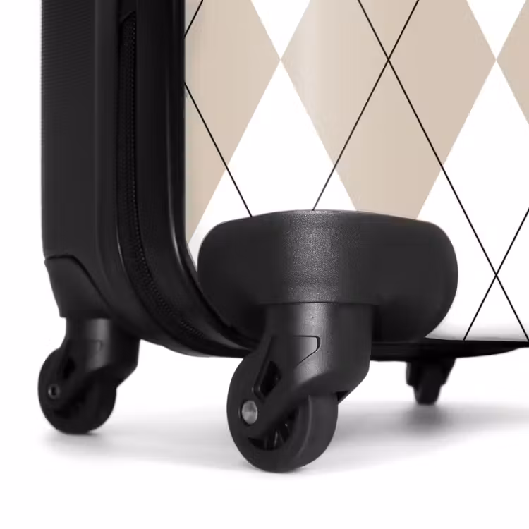 Koffer - Beige ruiten patroon — 6