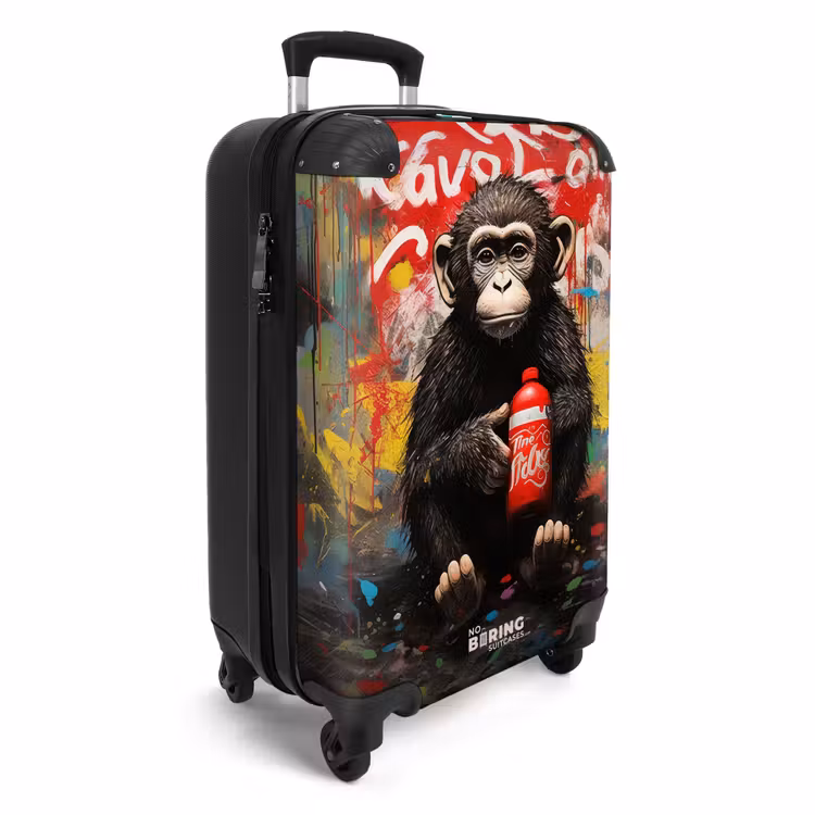 Koffer - Chimpansee voor graffiti muur — 4