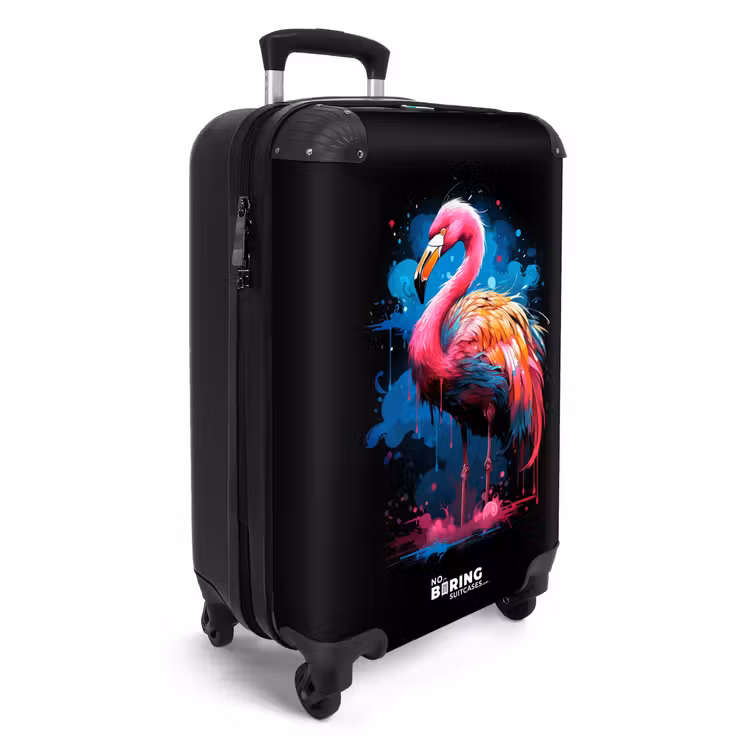 Koffer - Gekleurde flamingo voor een verfexplosie — 4