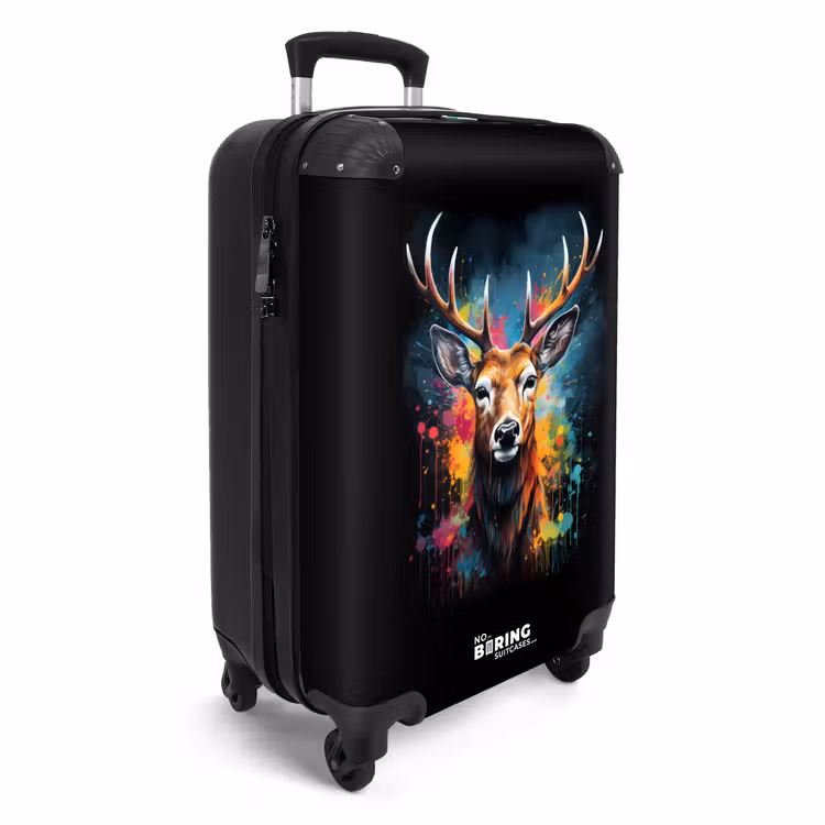 Koffer - Hert met gewei tussen graffiti spray — 4