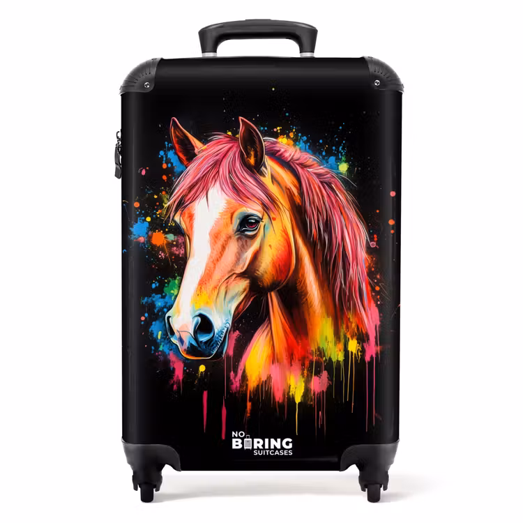 Koffer - Kleurrijk paard met graffiti — 1