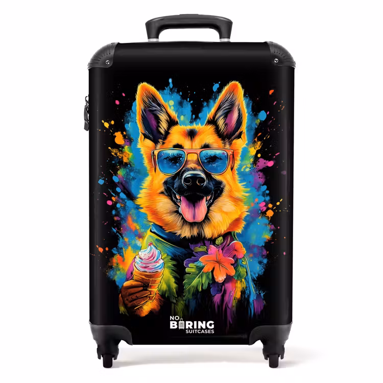 Koffer - Zomerse hond met kleurrijke graffiti — 1
