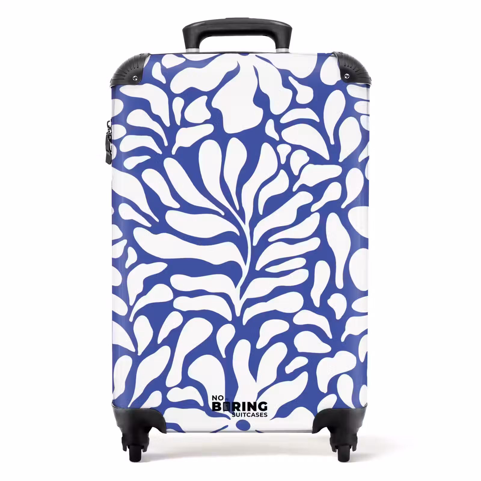 Koffer - Abstract - Blauw/Wit Bloemenpatroon — 1