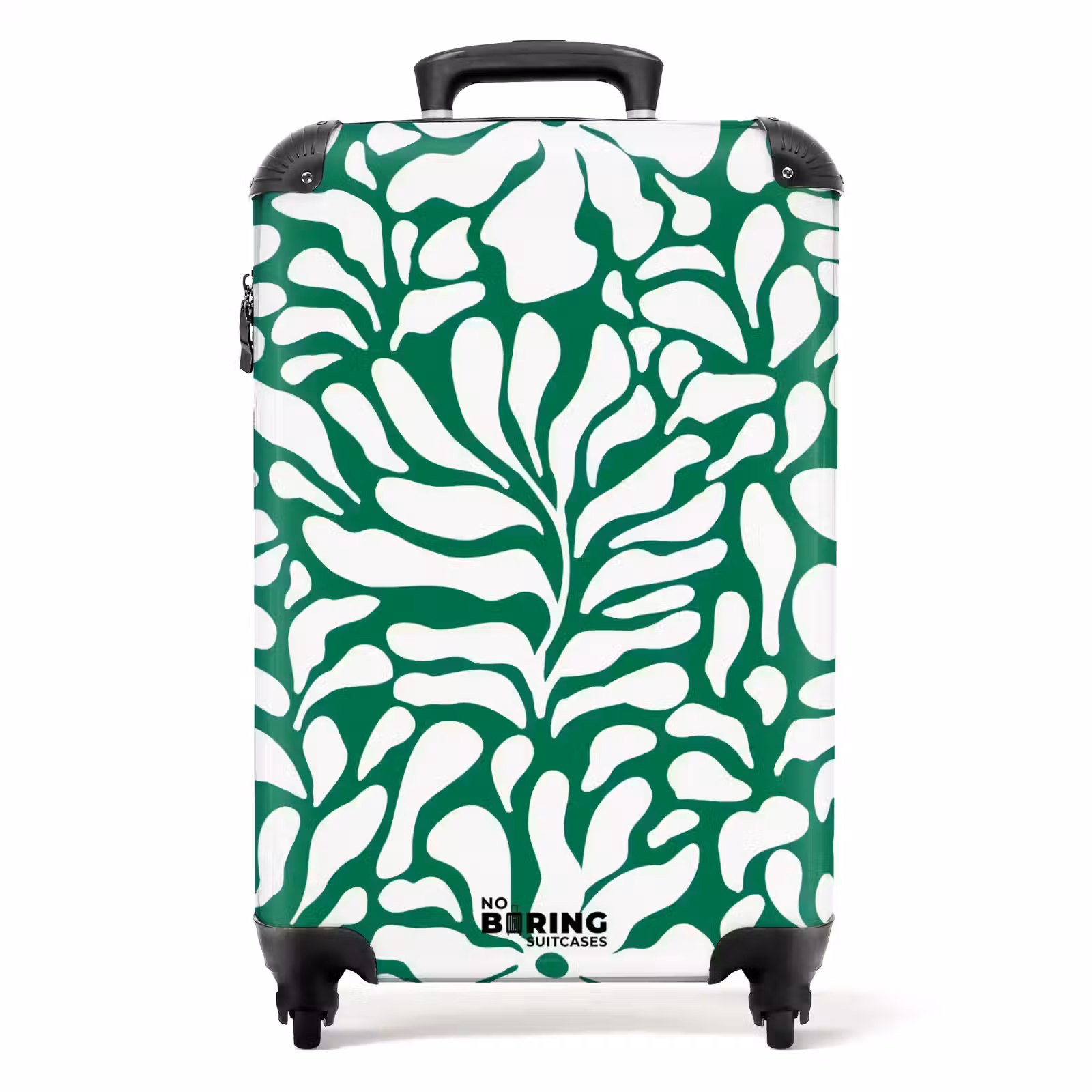 Koffer - Abstract - Groen/Wit Bloemenpatroon — 1