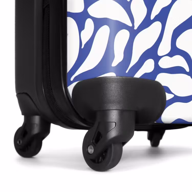 Koffer - Abstract - Blauw/Wit Bloemenpatroon — 6