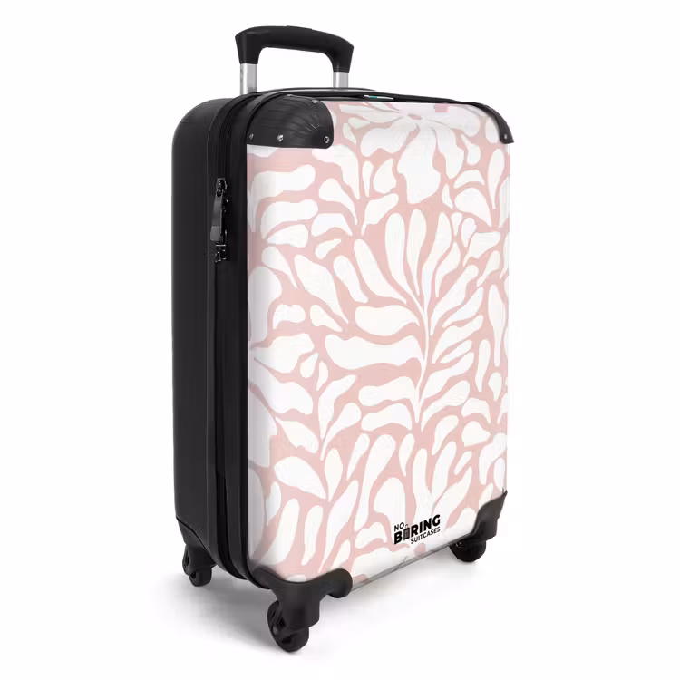 Koffer - Abstract - Roze/Wit Bloemenpatroon — 4