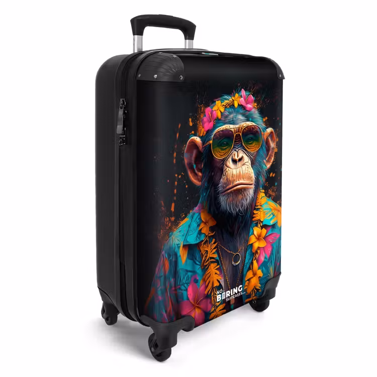 Koffer - Chimpansee met Hawaii Blouse — 4