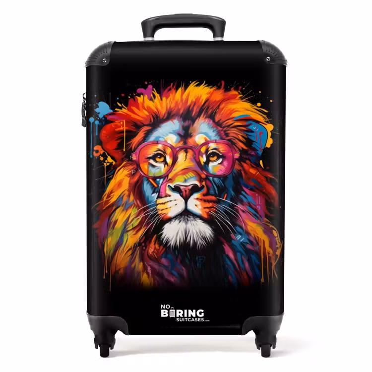 Koffer - Kleurrijke Leeuw in Graffiti Stijl — 1