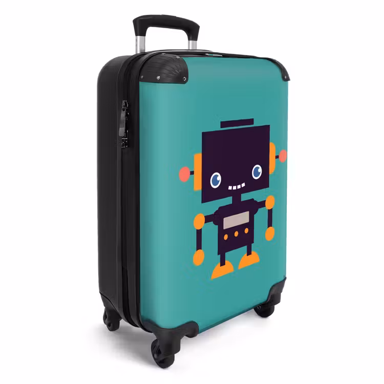 Koffer - Pixel robot green — 4