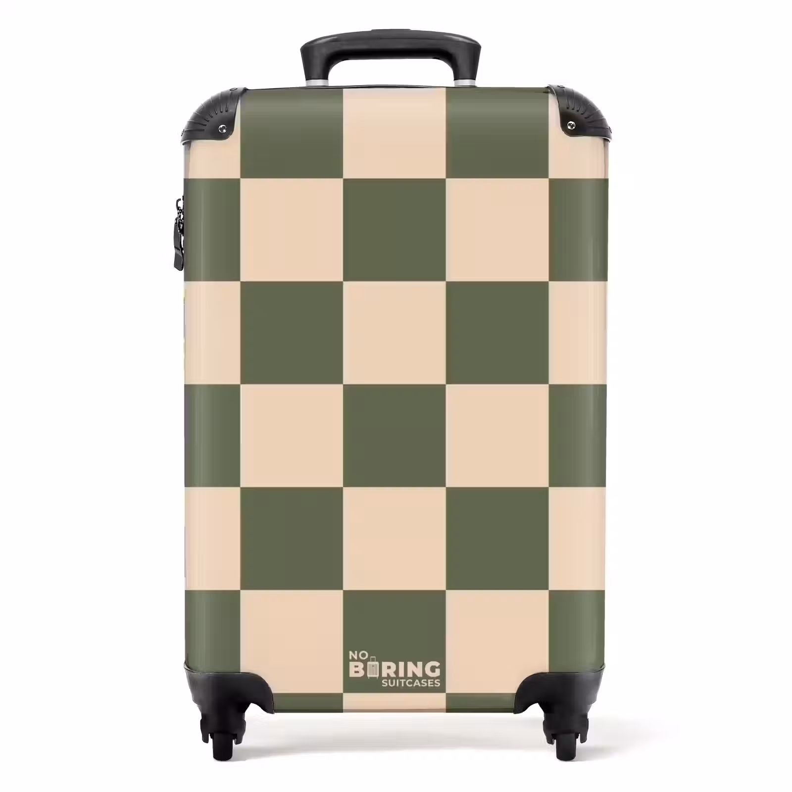Koffer - Squares - Groen/Beige — 1