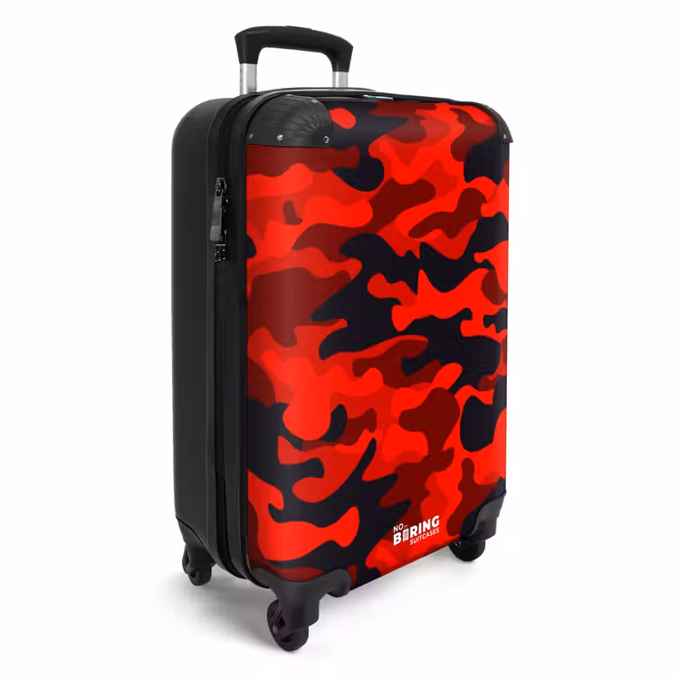 Koffer - Camouflage - Rood - Zwart - Camo — 4