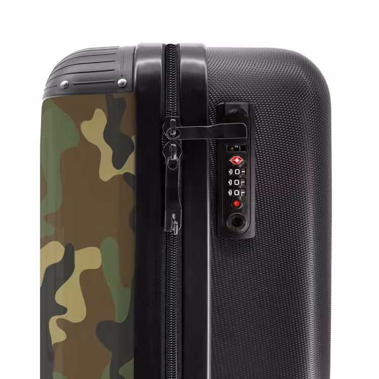 Koffer - Groene camouflage met zandkleur — 5