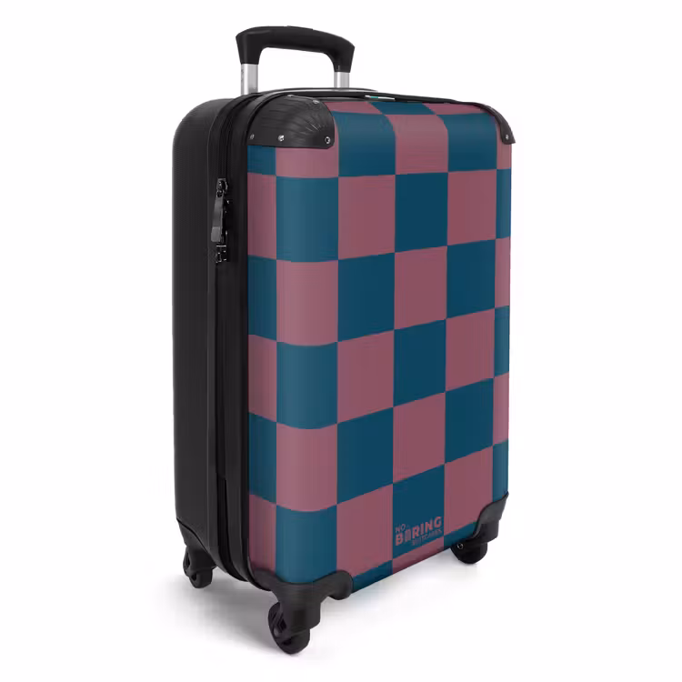 Koffer - Squares - Blauw/Rood — 4