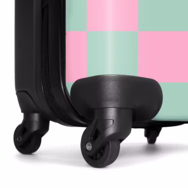 Koffer - Squares - Roze/Mintblauw — 6