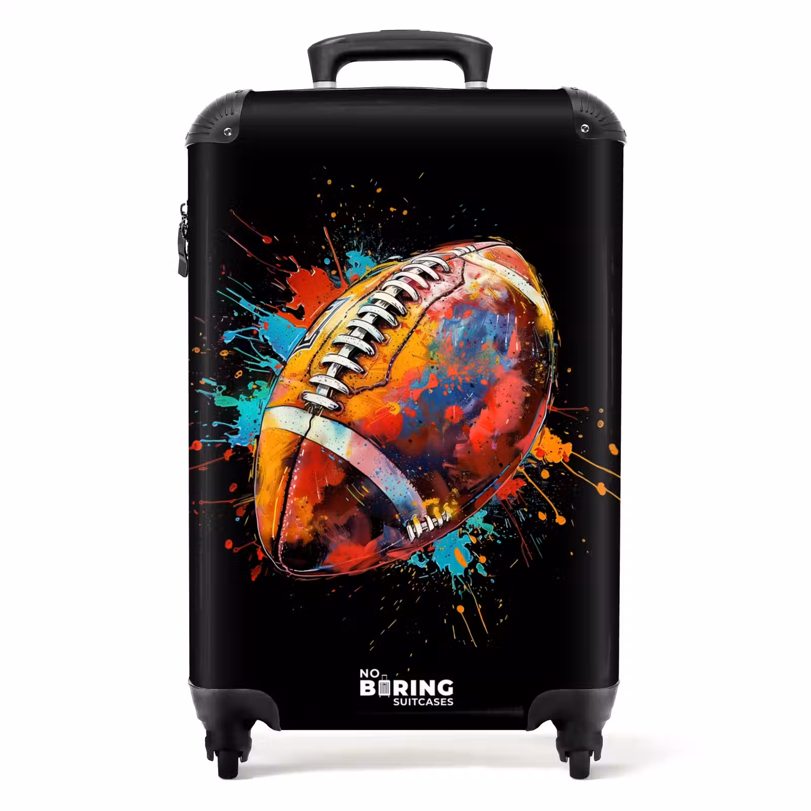 Koffer - Rugbybal met kleurrijke graffiti — 1