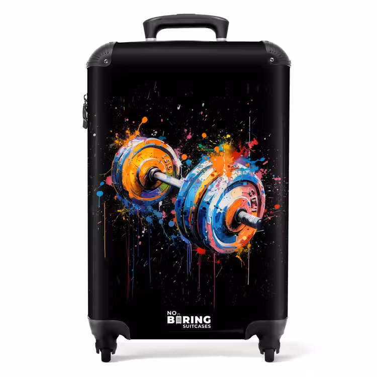 Koffer - Dumbbell met graffiti — 1
