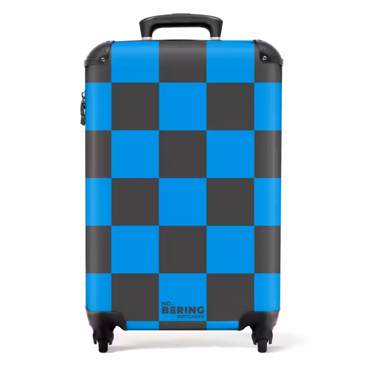 Koffer - Squares - Zwart/Blauw — 1